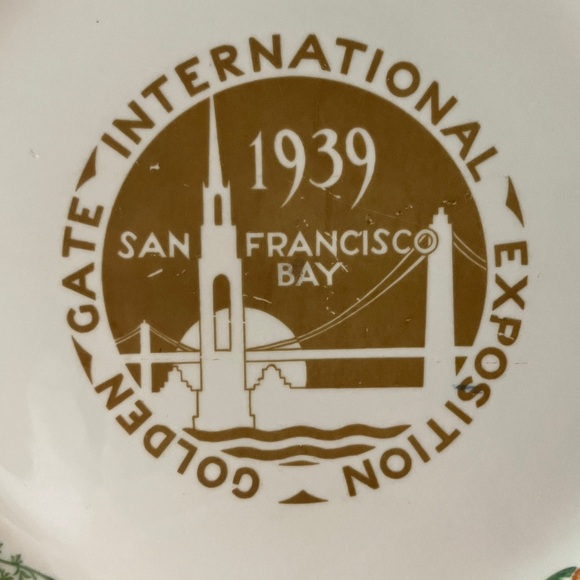 1939 World’s Fair Golden Gate Int’l Exposition Plate Homer Laughlin Art Deco - Picture 2 of 16